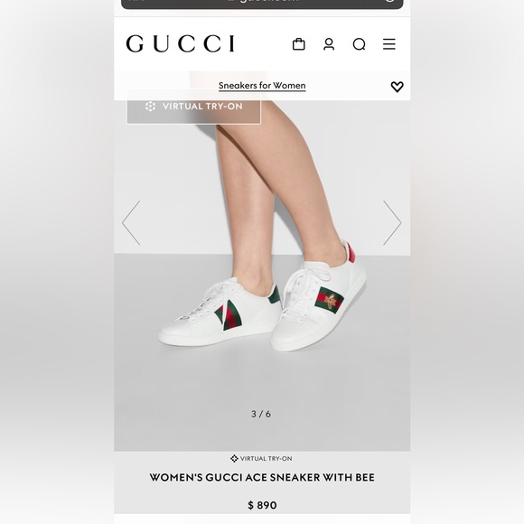 women’s gucci ace sneaker with bee size 9 - Picture 10 of 10